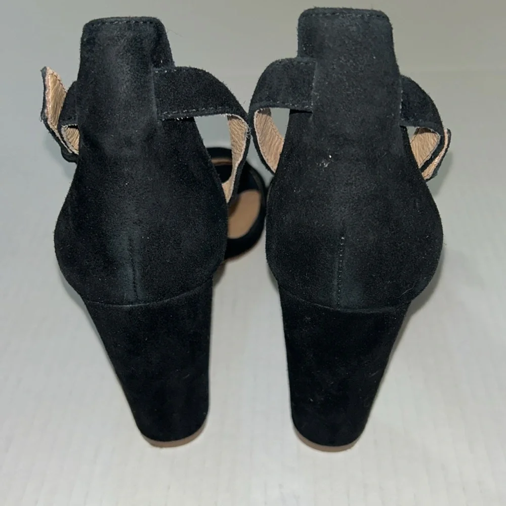 Madewell The Brooke Ankle-Strap Sandal in Suede - Size 7.5